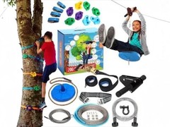 Hyponix Zip Lines for Kids and Adults Outdoor up to 350 Lbs – 120 ft / 200 ft…