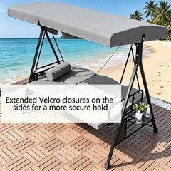 Swing Canopy Cover, 3 Seat Waterproof Outdoor Swing Covers for Outdoor Patio …