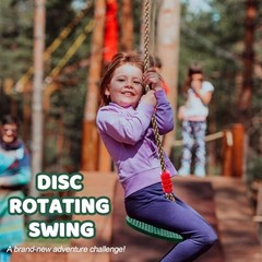 Rotating Disc Swing for Kids – 360° Swivel Seat, No Assembly, Dark Green
