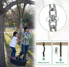 U-Pick Heavy Duty Tree Swing Hanging Kit with Swivel – 6ft. – New