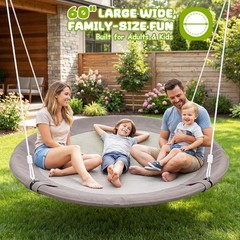 60 inch Saucer Tree Swing Set 700lb Large Outdoor Indoor Easy Install Kids Adult
