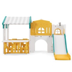 9IN1 Toddler Slide Climber Playset with Playhouse Playground Indoor Outdoor Toys