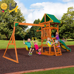 Tucson Cedar Wooden Swing Set by Backyard Discovery for Ultimate Outdoor Fun