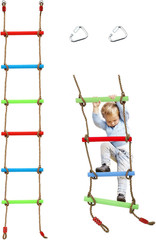 7FT Colorful Camping Rope Ladder for Kids – Hanging Climbing Ladder for Swing Se