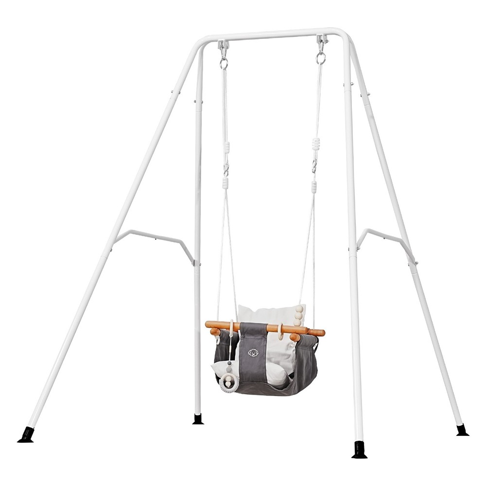 Uimoso Toddler Swing and Jumper Combo with A-Frame Stand in Black