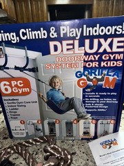 Gorilla Gym Doorway Gym For Kids Swing Ladder Rings Rope W/ Core Unit