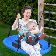 Durable 700lb Saucer Swing with Adjustable Ropes – Perfect Gift for Any Occasion