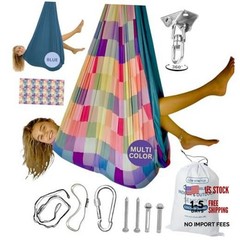 Double Layer Reversible Sensory Swing | Outdoor and Indoor Multi-color/Blue