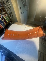 Vintage Red Swing with Original Chains Patent # 3897056