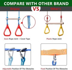 Dripex 65FT Ninja Warrior Obstacle Course For Kids