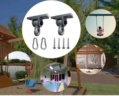 2 Pack ABUSA Heavy Duty Black Swing Hangers Screws Bolts & Disconnects Included