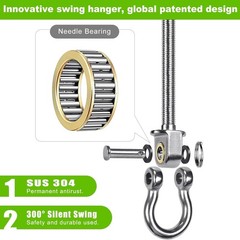 Benelabel Heavy Duty Swing Hangers with Bearings – Set of 4 Stainless Steel 304