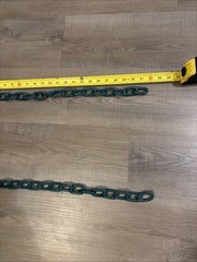 Trapeze Bar W/Handles For Swing Set Used Coated Chain Green Plastic Playground