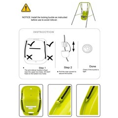XNS001 Indoor-Outdoor Baby Swing Safety Seat Indoor Outdoor Toddlers Heavy Duty