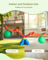 Fun 55lb Strength Kids Seesaw 360° Rotatable Safe Playtime Tool