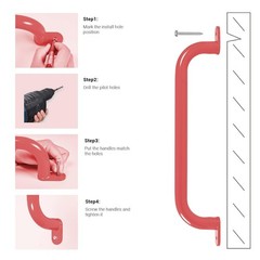 Espets 17.2 Inch blue Metal Safety Handles For Playground 6 Pack – Red