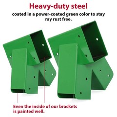HECASA 12″ Pair Brand New 1-2-3 A-Frame 2 Brackets for Swing Set W/ All Hardware
