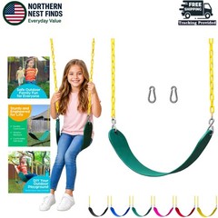 Green Swing Replacement Kit with Pinch-Free Chains – Safe Fun for Kids & Adults