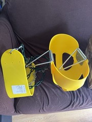 Toddler Swing Set for Outside – High Back Full Bucket Seat With 4 Yellow