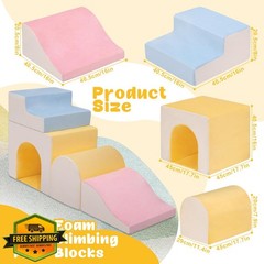 CAMELUS Toddler Climbing Toys, 4pc Soft Foam Play Set for 1 Year Old