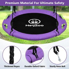 48 inch Tree Swing, Larger Saucer Flying Swing for Whole Family, 900lbs Weigh…