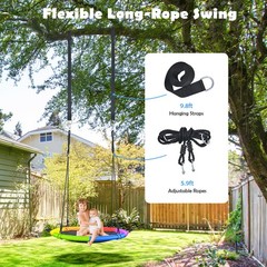 40″ Tree Swing Set Round Saucer Swing 700lb Heavy Duty Steel Frame Outdoor
