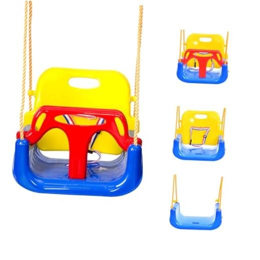3-in-1 Convertible Kids Swing Seat with Detachable High-Back Support, Navy