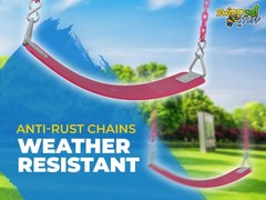 SWING SET INC COMMERCIAL RUBBER BELT SEAT 5.5 FT COATED CHAIN (PINK) 0274