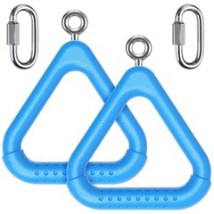2Pcs Trapeze Swing Bar Rings with Carabiners, Swingset Accessories Outdoor fo…