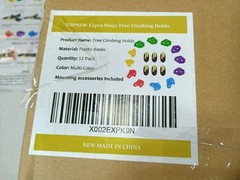 TOPNEW 12 Multicolor Ninja Tree Climbing Holds With Ratchets NEW Open Box