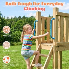 17 Inch Monkey Bars Indoor, Metal Playground Handles, Heavy Duty Ceiling Grab…