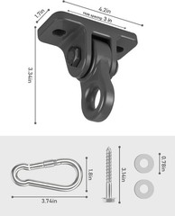 Heavy Duty Porch Swing Hangers Kit, with Screws Bolts for Wooden Sets Playgro…