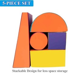 Kids Foam Climbing Blocks 5 Piece Set Soft Play Shapes for Toddlers Baby Indoor