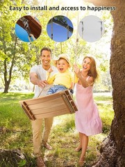 Wood Tree Swing Seat, Indoor Outdoor Rope Wooden Swing Set for Children Adult…