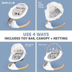 Nova Nature Baby Swing for Newborns with Natural Wood Toys, Electric Motorize…