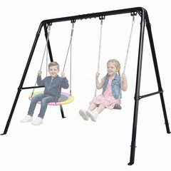 Heavy Duty Porch Swing Stand – Adjustable Height Metal A-Frame Swing Stand Ho…