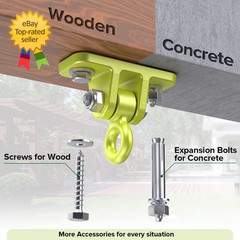 2 Pack Heavy Duty Swing Hangers with Locking Hooks for Porch Patio Playground