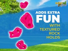 SWING SET STUFF TEXTURED ROCK HOLDS SET OF 12 MOUNTING HARDWARE PINK child 0013