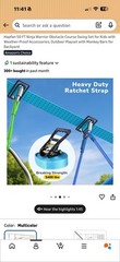 Hapfan 50FT Ninja Warrior Obstacle Course Swing Set Kids Yard Playset Outdoor