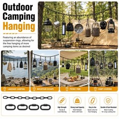 6 Pack Long Black Chain Link for Porch Swing Hanging Chains Decorative Coated…