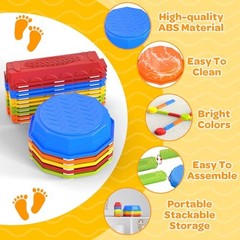 15PCS Rainbow Stepping Balance Beam Stones 15PCS Stepping Balance Beam Stones