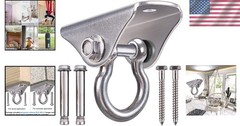 Heavy Duty 180° Swing Hangers, Stainless Steel Screw Bracket, 1600 LB Cap…