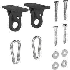 Porch Swing Kit W/ Heavy Duty Steel Hangers & Spring Snaps Easy Installation New