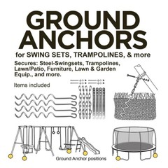 Metal Ground Anchor Kit – 4pcs Auger-Style 12 3/4″ ea. All Hardware Included….