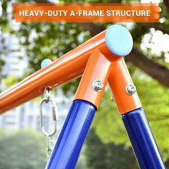 Durable Backyard Swing Set – 440Lbs Capacity with Saucer & Belt Swings