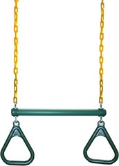 20-Inch Trapeze Swing Bar with Comfortable Gymnastic Rings for Kids