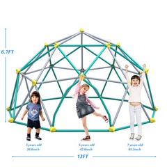 13ft Heavy Duty 1000lbs Kids Climber, Geometric Dome for Outdoor Play