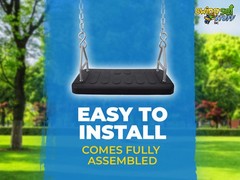 SWING SET STUFF INC. RUBBER MEGA FLAT SEAT 5.5 FT. UNCOATED CHAIN (BLACK) 0312