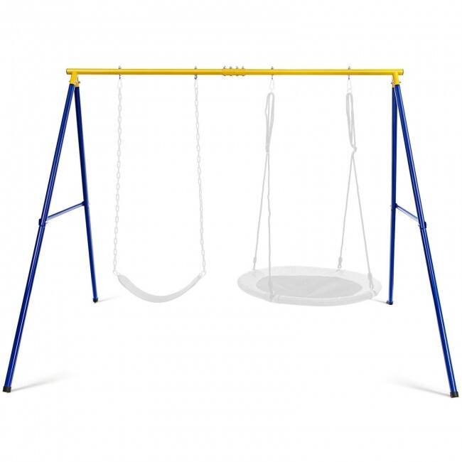 660 LBS Heavy-Duty Metal Swing Frame Park Extra Large Swing Stand Kids & Adults