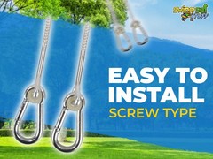 SWING SET STUFF INC 5/16″ X 3″ SWING HANGER WITH SPRING CLIPS WOOD (PAIR) 0271